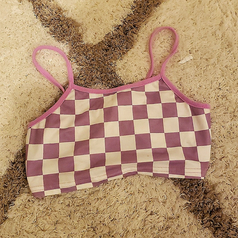 Girls checkerboard tank top